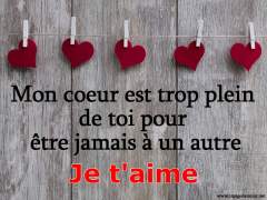 Photo message d'amour